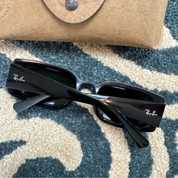 Ray-Ban Black Kiliane Sunglasses with Tan Case - Picture 2 of 11